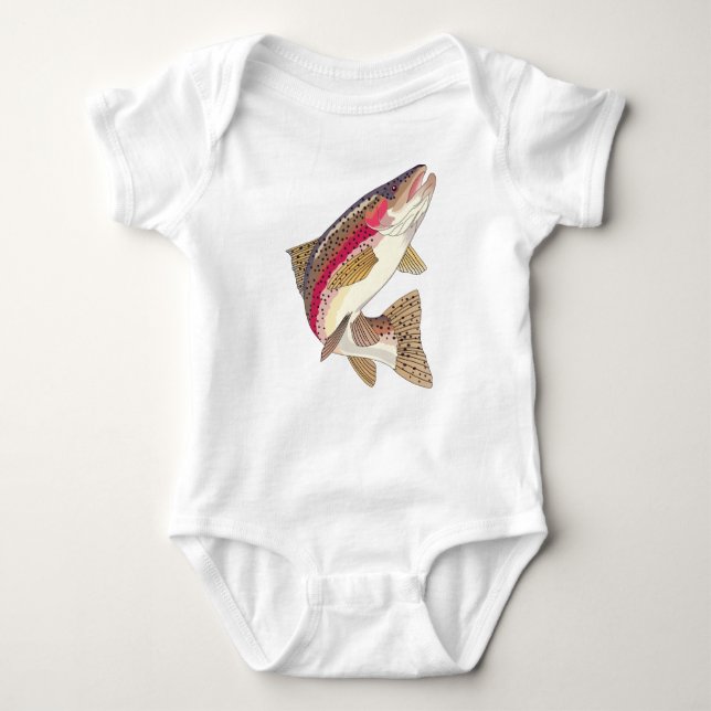 Regenbogenforelle Baby Strampler (Vorderseite)