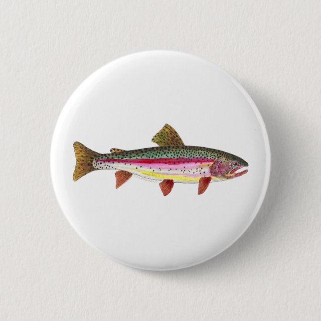 Regenbogenforelle Button (Vorderseite)