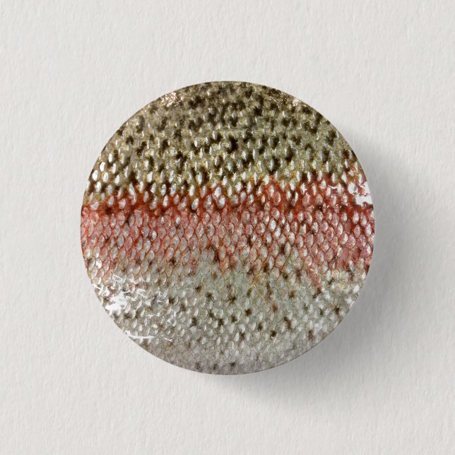 Regenbogenforelle Button (Vorderseite)