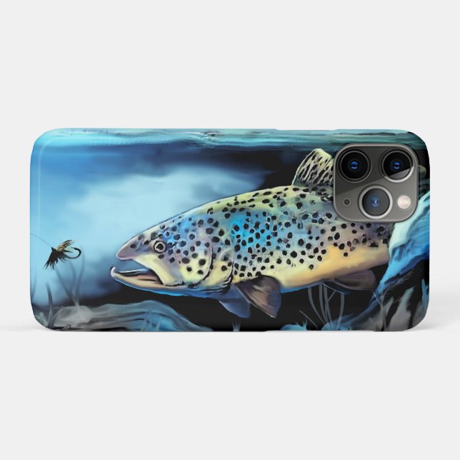 Regenbogenforelle Case-Mate iPhone Hülle (Rückseite (Horizontal))