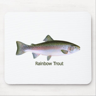 Regenbogenforelle-Fischen-Logo Mousepad