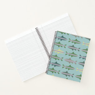 Regenbogenforelle Fish Print Spiral Notebook Notizbuch