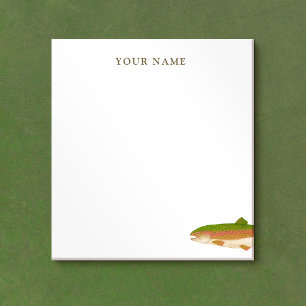 Regenbogenforelle Fisherman Personalisiert Notepad Notizblock