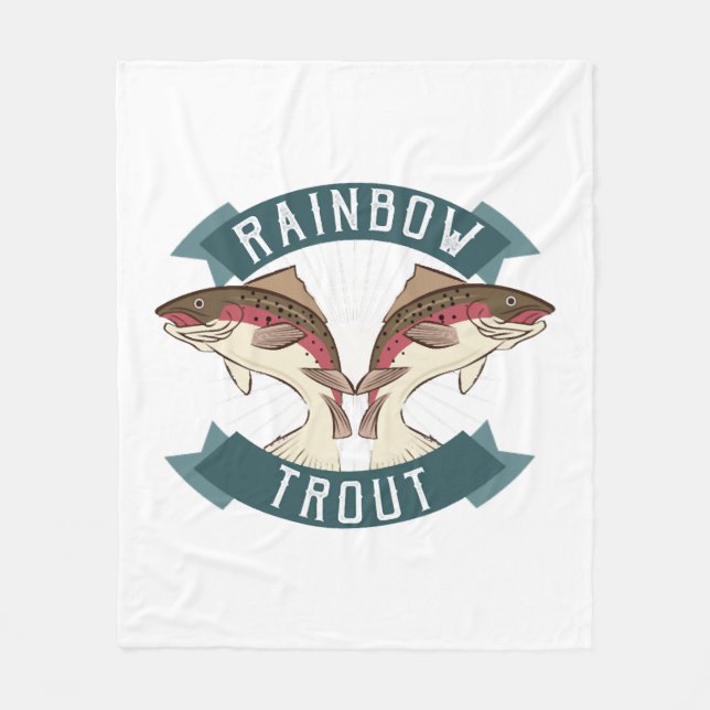 Regenbogenforelle Fleecedecke (Vorderseite)
