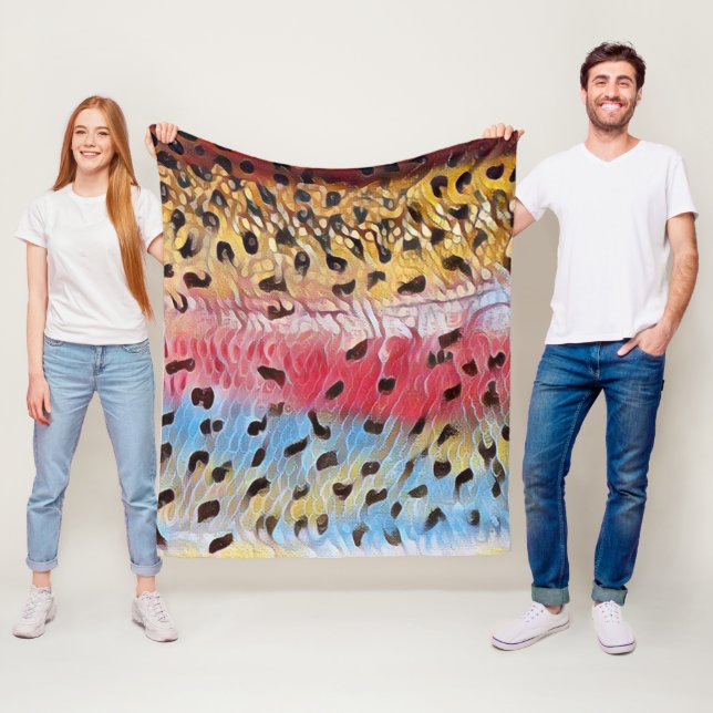 Regenbogenforelle Fleecedecke (Beispiel)