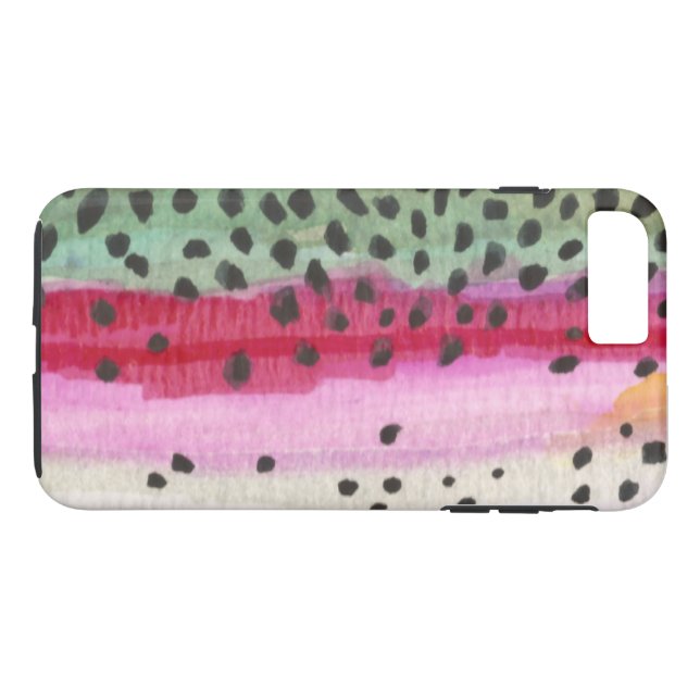 Regenbogenforelle-Fliegen-Fischen Case-Mate iPhone Hülle (Rückseite (Horizontal))
