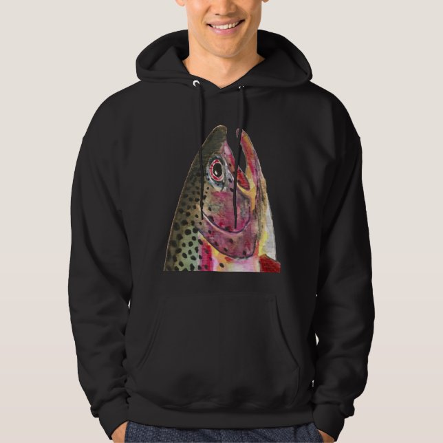 Regenbogenforelle Hoodie (Vorderseite)