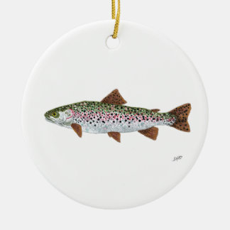 Regenbogenforelle Keramik Ornament