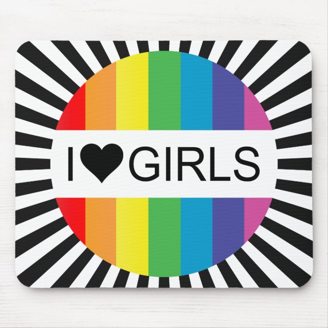 Regenbogenforelle Liebe.. Herzmädchen. Mousepad (Vorne)