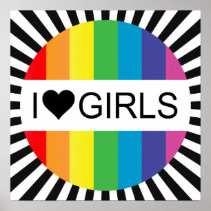 Regenbogenforelle Liebe.. Herzmädchen. Poster