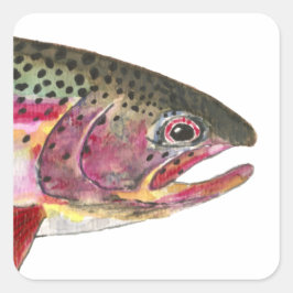 Regenbogenforelle Quadratischer Aufkleber