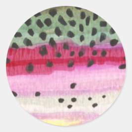 Regenbogenforelle Runder Aufkleber