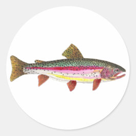 Regenbogenforelle Runder Aufkleber