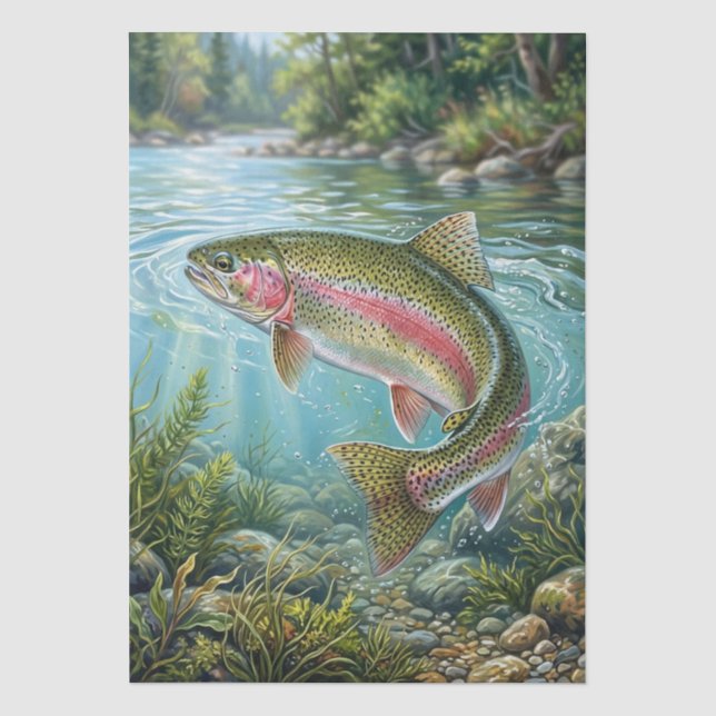Regenbogenforelle Seidenpapier (Vorderseite)