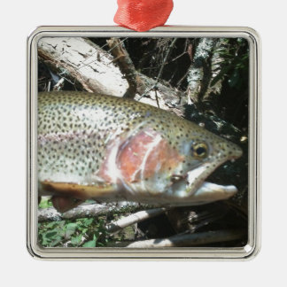 Regenbogenforelle Silbernes Ornament