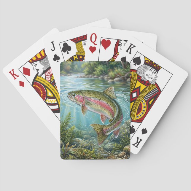 Regenbogenforelle Spielkarten (Rückseite)