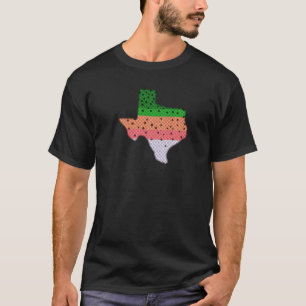 Regenbogenforelle Texas State Karte Fliegenfischen T-Shirt