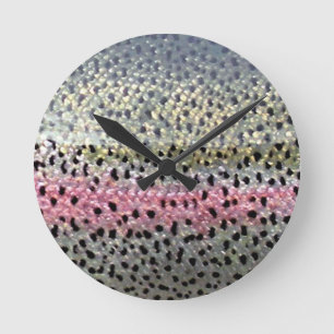 Regenbogenforelle von PatternWear© Runde Wanduhr