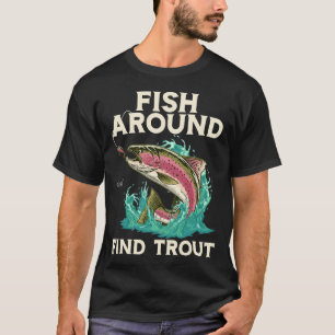 Regenbogenforellen-Angler-T-Shirt – Fische herum T-Shirt