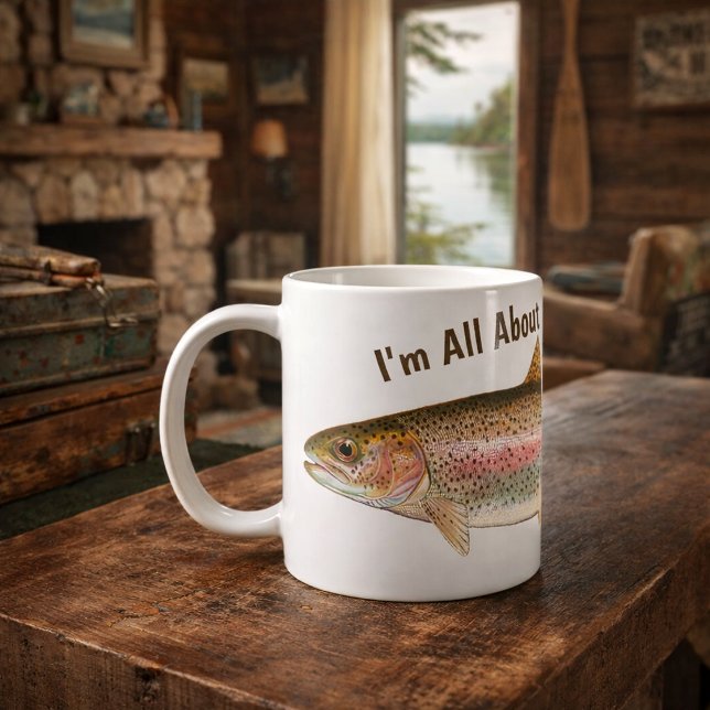 Regenbogenforellenangeln Kaffeetasse (Von Creator hochgeladen)