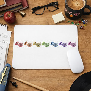 Regenbogenfrenchhorn Farbvolles Blechblasinstrumen Mousepad