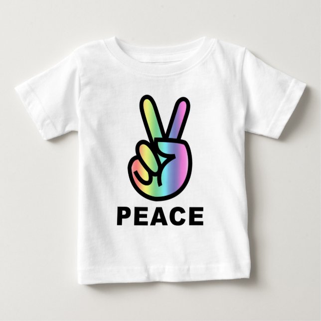Regenbogenfrieden Baby T-shirt (Vorderseite)