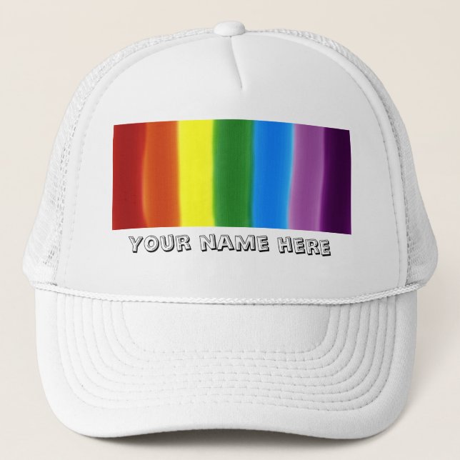 Regenbogenfüllung, Ihr Name hier Truckerkappe (Vorderseite)