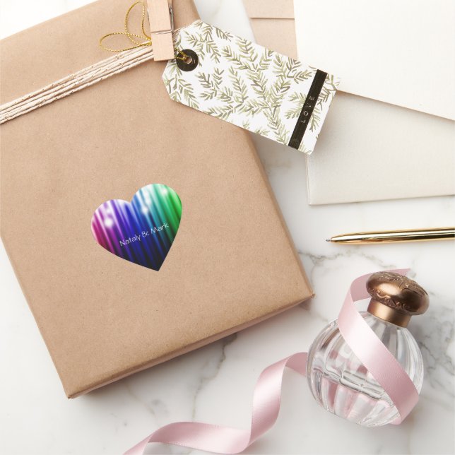 Regenbogenfunktur Herz-Aufkleber (Schenken)