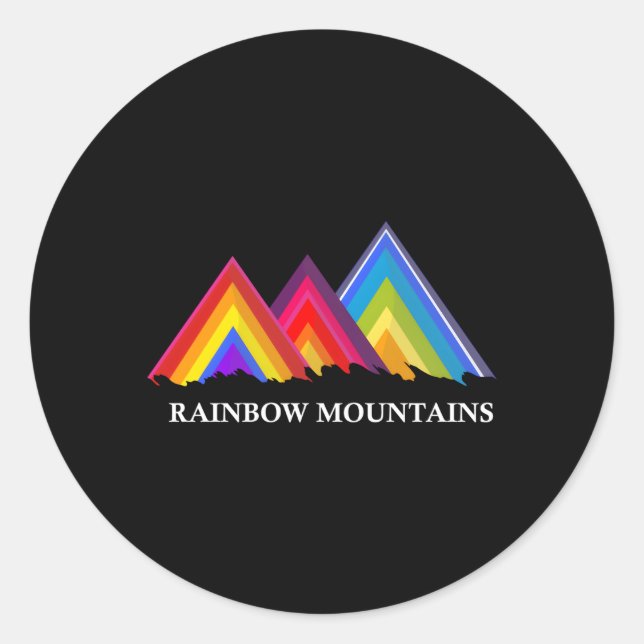 Regenbogengebirge in Peru Runder Aufkleber (Vorderseite)