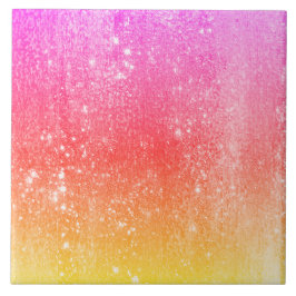 Regenbogengelb-rosa Farbverlauf Fliese