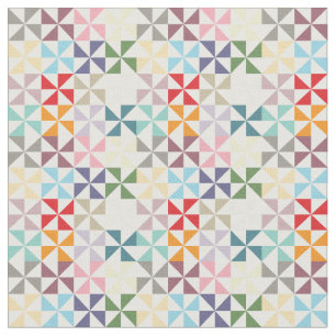 Regenbogengeometrisches Pinwheel-Muster Stoff