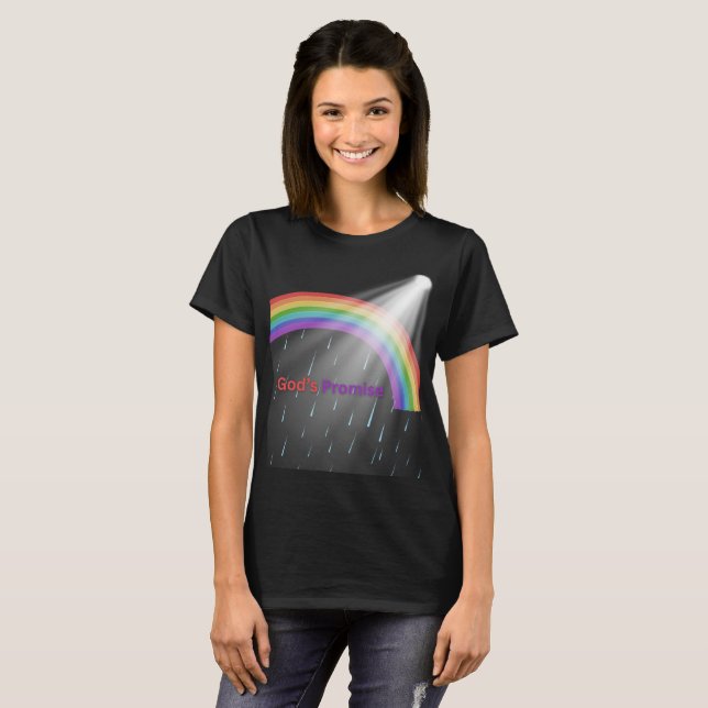 Regenbogengotteshirt mit Verheißung T-Shirt (Vorne ganz)