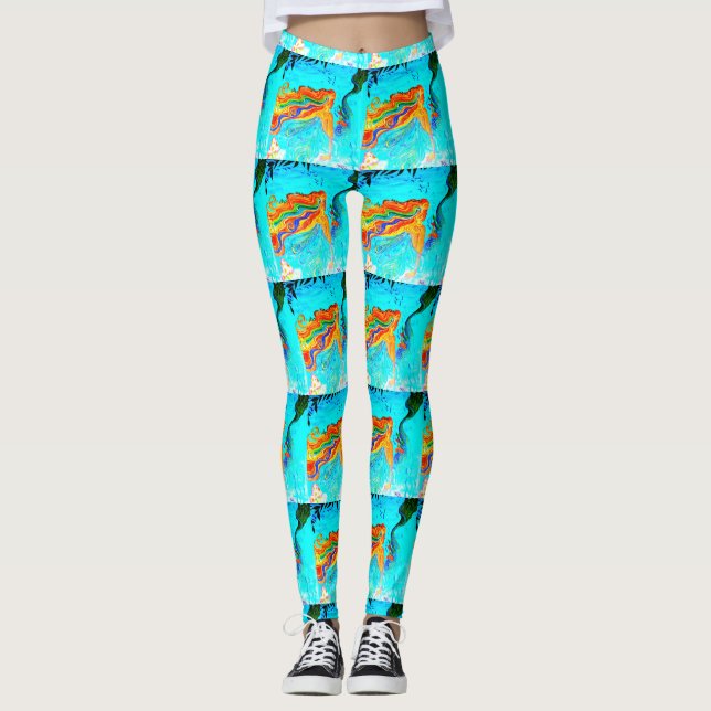 Regenbogenhaar Leggings (Vorderseite)