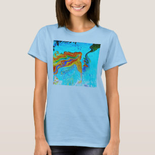 Regenbogenhaarmeerjungfrau T-Shirt