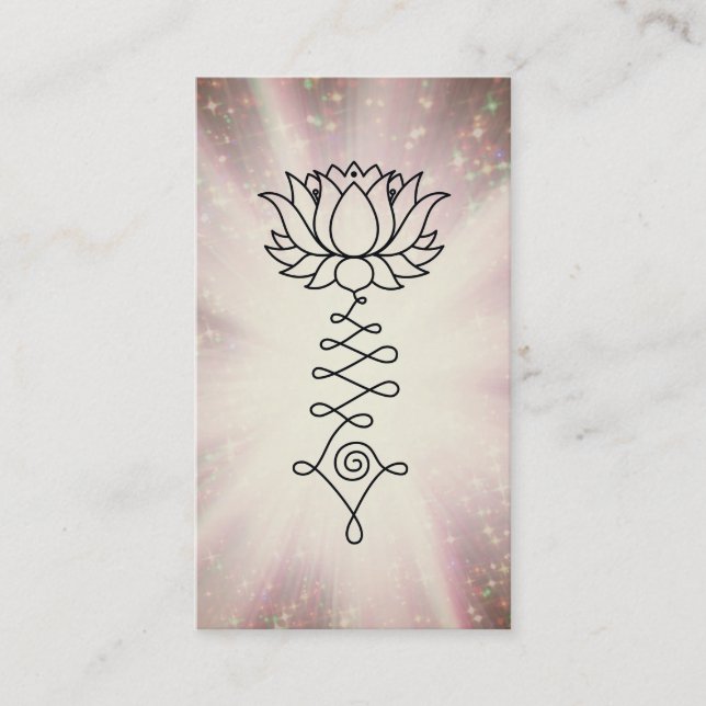 *~* Regenbogenhalbmesser Reiki Heilkraft Lotus Visitenkarte (Vorderseite)