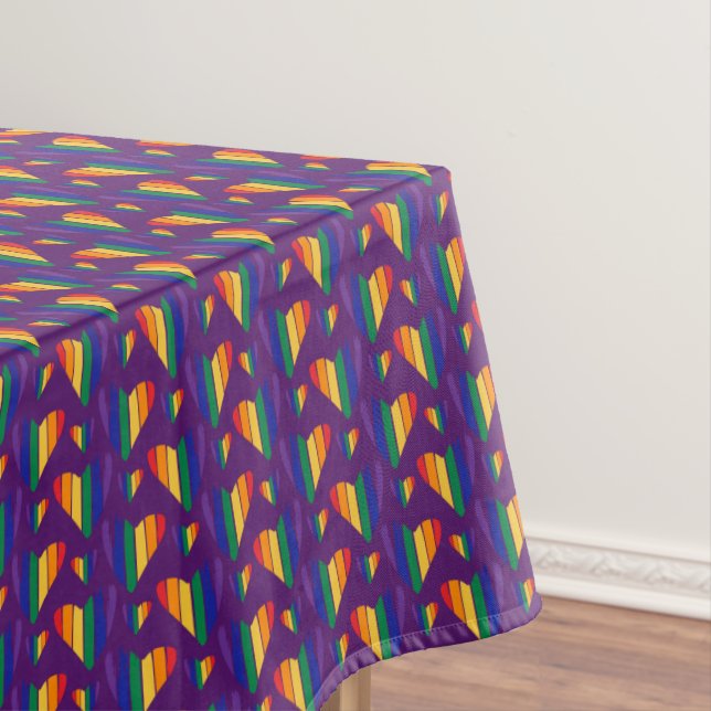 Regenbogenhalbmesser Tischdecke (Beispiel)