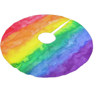 Regenbogenhaut-Rock Polyester Weihnachtsbaumdecke