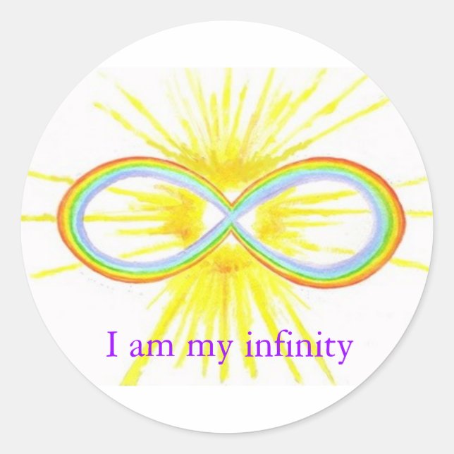 Regenbogenhaut Runder Aufkleber (Vorderseite)