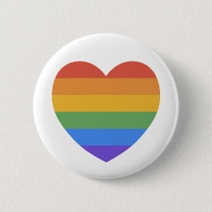 Regenbogenherz Button