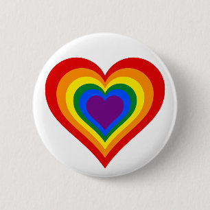 Regenbogenherz Button