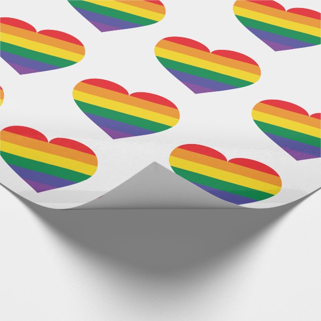 Regenbogenherz Geschenkpapier (Ecke)