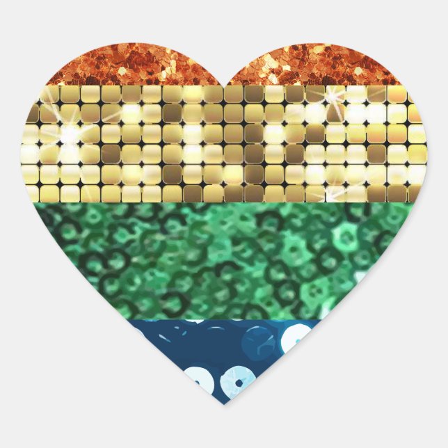Regenbogenherz Herz-Aufkleber (Vorderseite)