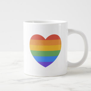 Regenbogenherz Jumbo-Tasse