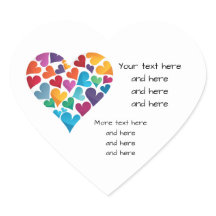 Regenbogenherz, mit eigenem Text,