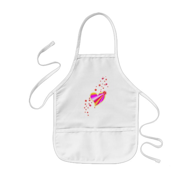 Regenbogenherz mit Sternen Kinderschürze (Vorne)