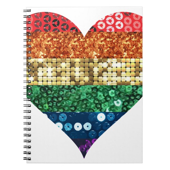 Regenbogenherz Notizblock (Vorderseite)