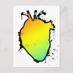 Regenbogenherz Postkarte
