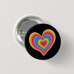 Regenbogenherz. Pride Gay Liebe Button