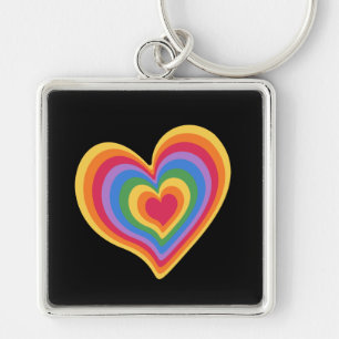 Regenbogenherz. Pride Gay Liebe Schlüsselanhänger