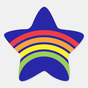 Regenbogenherz Stern-Aufkleber